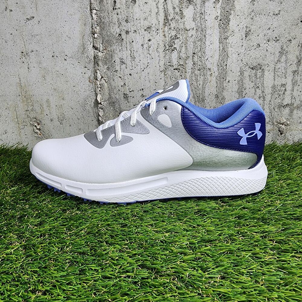 MSRP $110 Under Armour Charged Breathe 2 SL Golf Shoes Women 9 White Purple